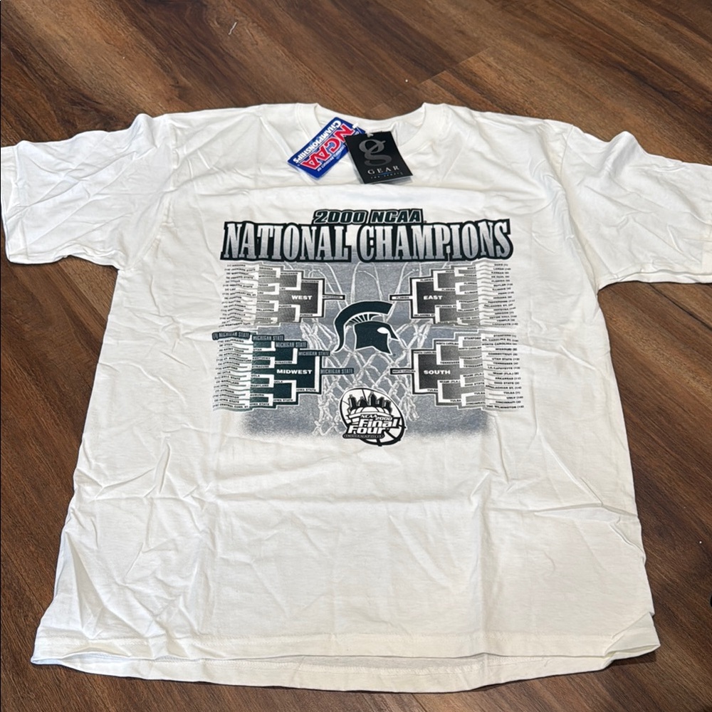 MSU White NCAA National Champions T-Shirt